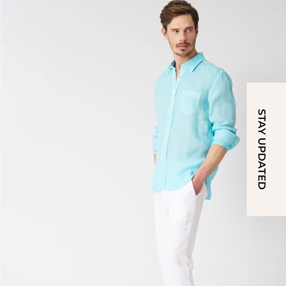 120 Lino Italian Collar Regular Fit Button Down